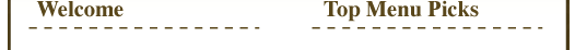 Top Menu Picks